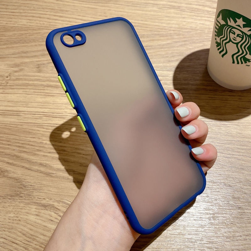 Ốp Lưng Trong Nhám Viền Màu Cho Điện Thoại Vivo Y66 Y67 Y71 Y76s Y81 / Y81S Y83 / Y83S Y83a Y85 Y85a Y93 Y93s Y97