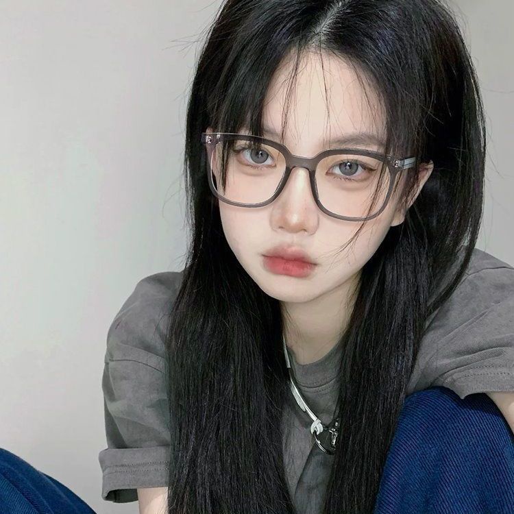 ❁✼Kính Chống Tia Bức Xạ Gọng Đen Xám Phong Cách Hàn Quốc Thời Trang Dành Cho Nữ
