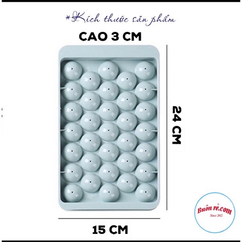 Khay làm đá tròn 33 viên cơ nắp đậy Việt Nhật. Khuôn làm đá, thạch bi tròn.