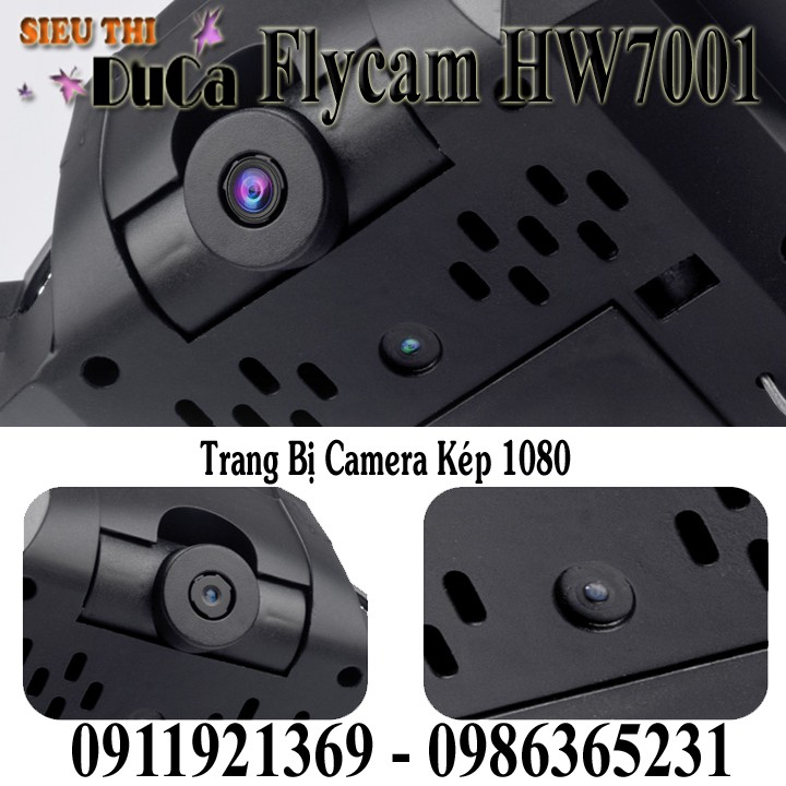 Flycam HW9001 Trang Bị Camera Kép 1080 Bay 18-20p