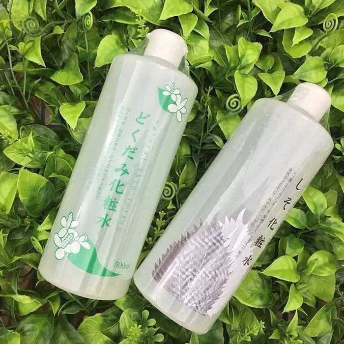 Nước hoa hồng Diếp Cá Tía Tô Dokudami 500ml - Toner diếp cá
