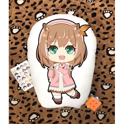 Gối ôm gối ngủ in 2 mặt chibi  Hololive Ayunda Risu