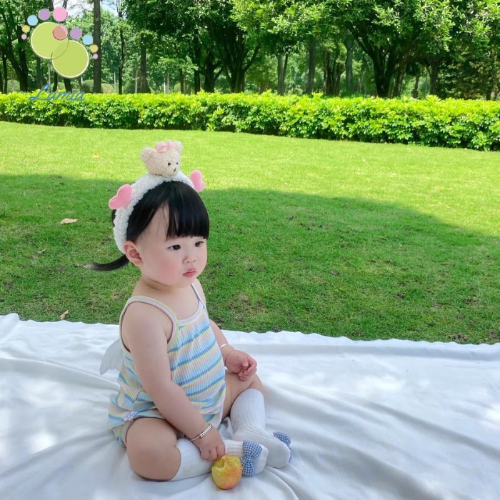 Bodysuit, Body 2 Dây Sọc Ngang Hoạ Tiết Cầu Vồng Mùa Hè Cho Bé Sơ Sinh - 18 tháng