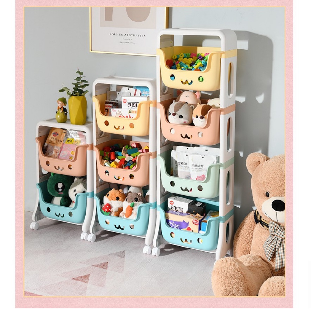 Kệ để đồ HOKORI có bánh xe di chuyển dễ dàng , kệ gấu nhựa Việt Nhật cao cấp 5576