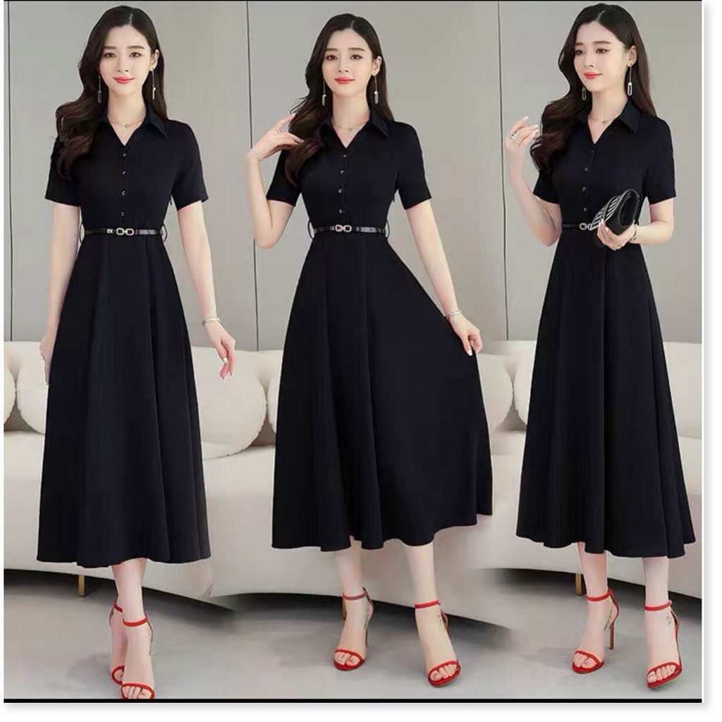 Đầm Cotton lạnh kèm nịt tôn dáng , thanh lịch cho các nàng KME FASHION