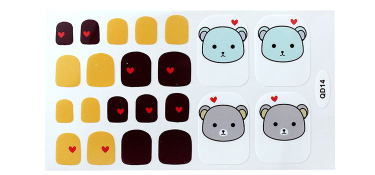 Miếng dán dùng trang trí móng chân thiết kế chống thấm nước và lâu trôi màu