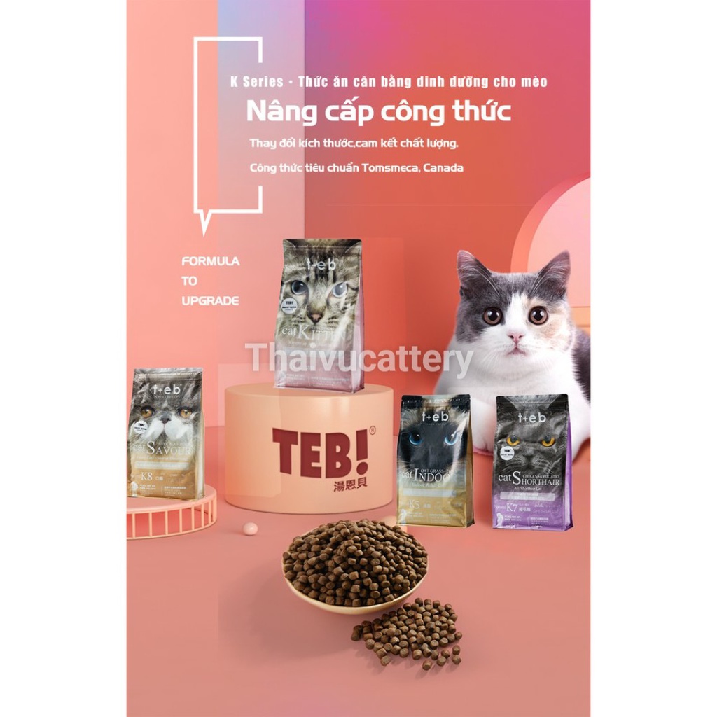 Hạt Khô Teb Canada Cho Mèo Túi 1,8kg