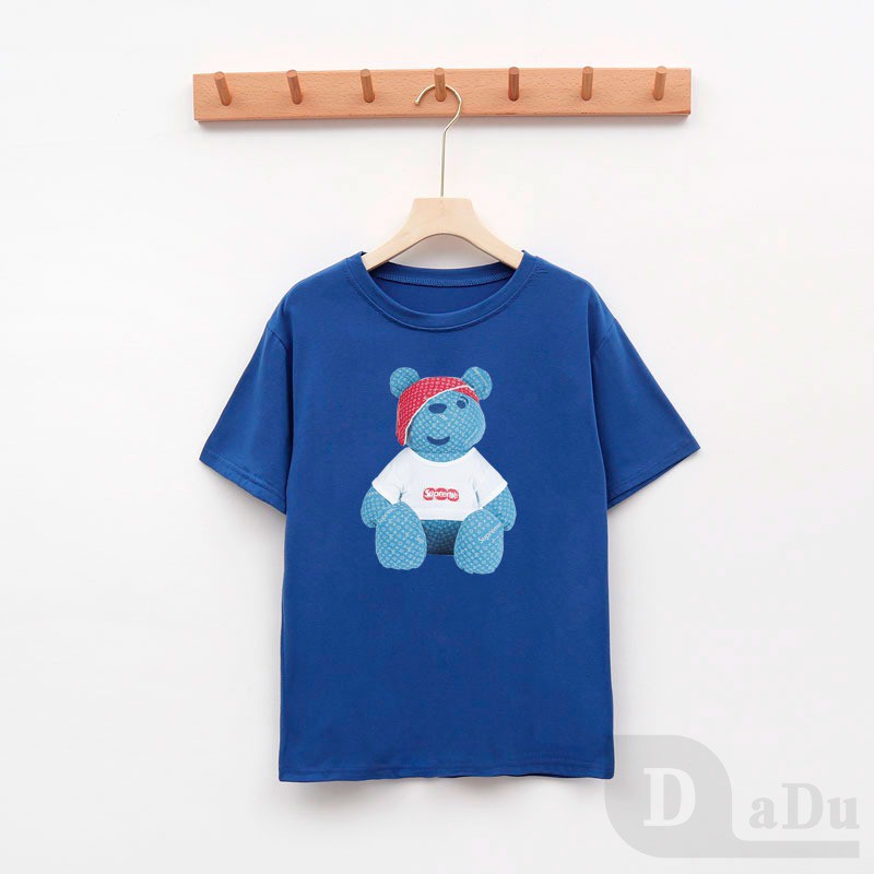 Áo Thun 100% Cotton Dáng Ôm In Họa Tiết Hoạt Hình Phong Cách Hàn Quốc Thời Trang Mùa Hè Cho Nữ Size S-3XL