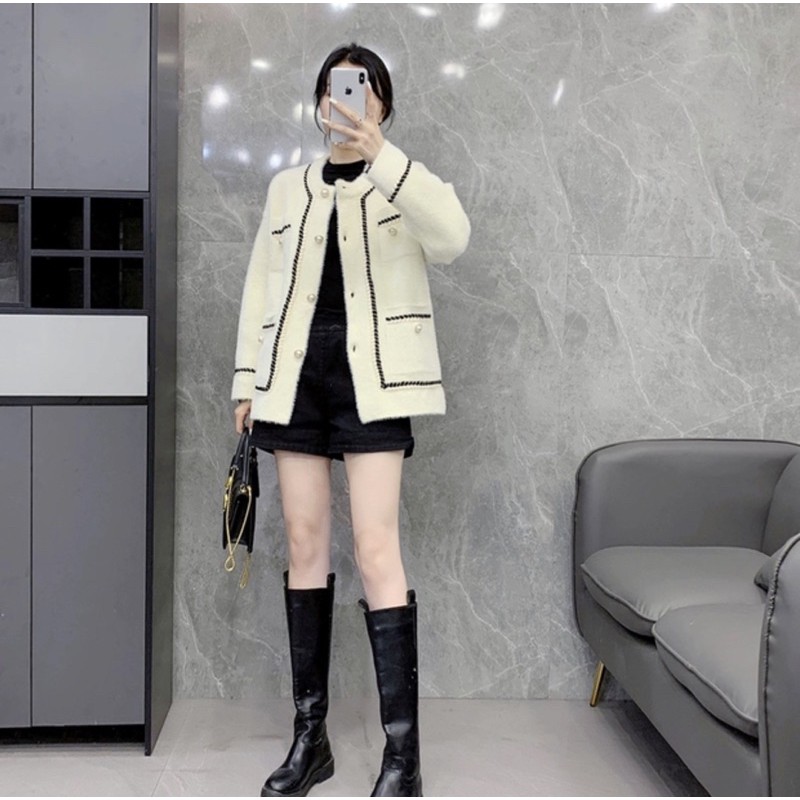 Áo khoác len lông thỏ [ HÌNH THẬT hàng quảng châu ] | BigBuy360 - bigbuy360.vn