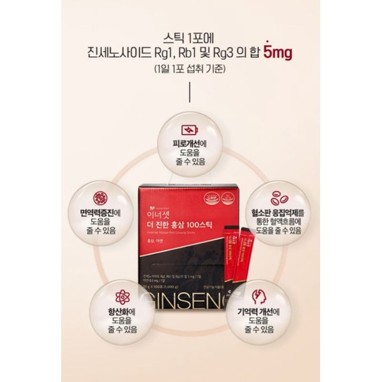 Hồng sâm nước GINSENG hợp 100 gói × 10ml Hàn Quốc