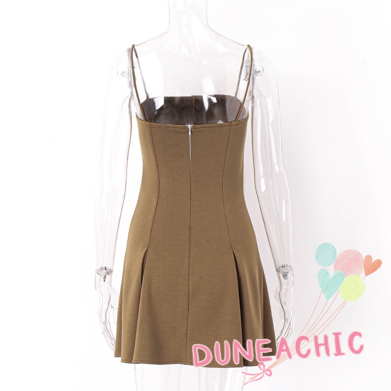 DUNEA Đầm hai dây hở lưng gợi cảm cho nữ