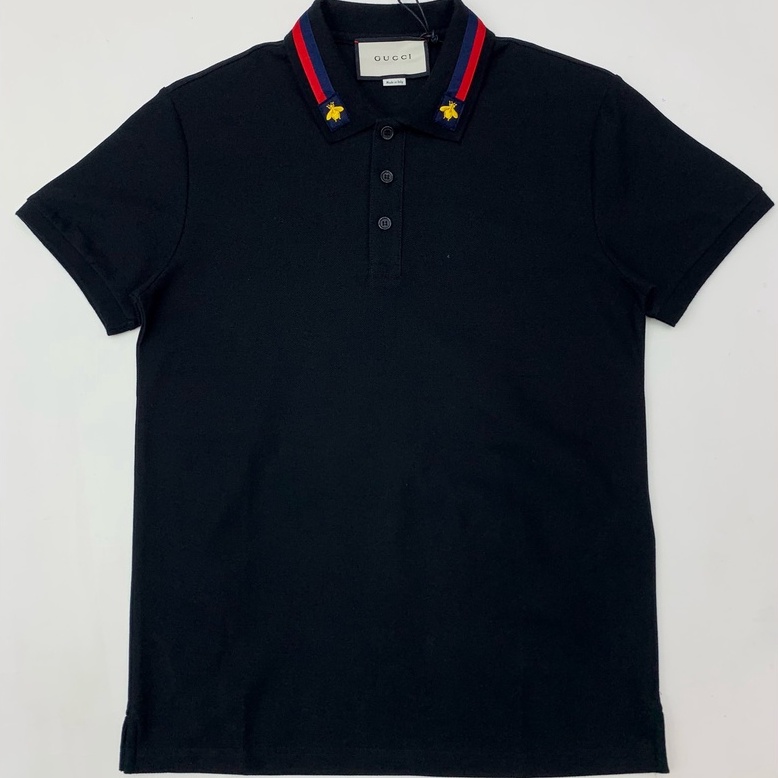 Áo polo Gucci Original thêu ong check cổ LA 2022 on web
