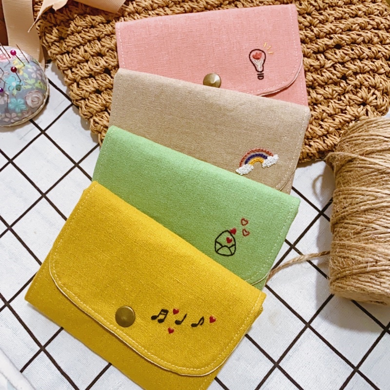 VÍ VẢI HANDMADE THÊU TAY HOẠ TIẾT NHÍ