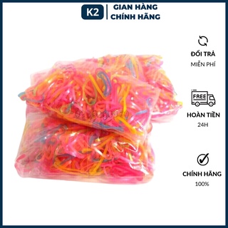 1 cân chun buộc tóc nữ siêu dai, dây nịt buộc tóc cho bé gái khó đứt, đủ màu