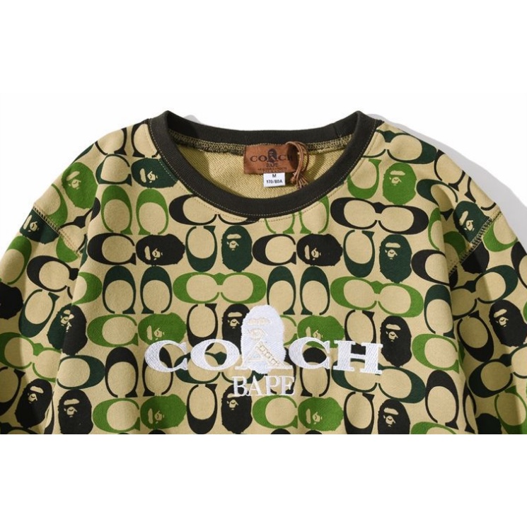 Áo Sweater BAPE Ngụy Trang Cổ Tròn Cho Nam Và Nữ