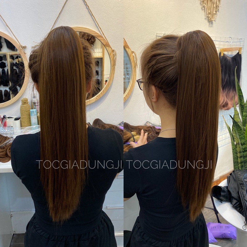 N43 Ngoặm tóc giả thẳng mượt