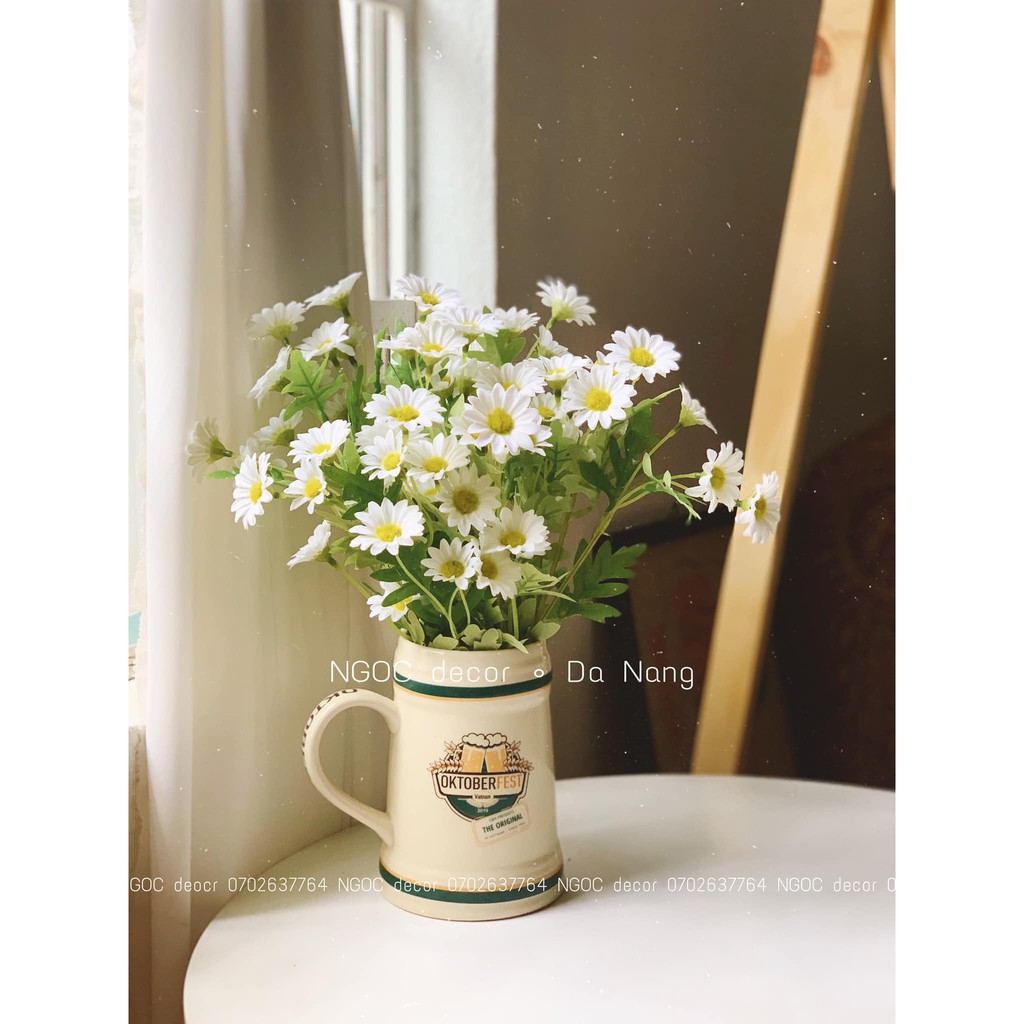 [HÀNG MỚI VỀ, ẢNH THẬT]  Cây giả decor - Nhánh hoa cúc nhỏ xinh nhiều màu