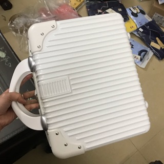 Cốp vali mini 14 inch trắng