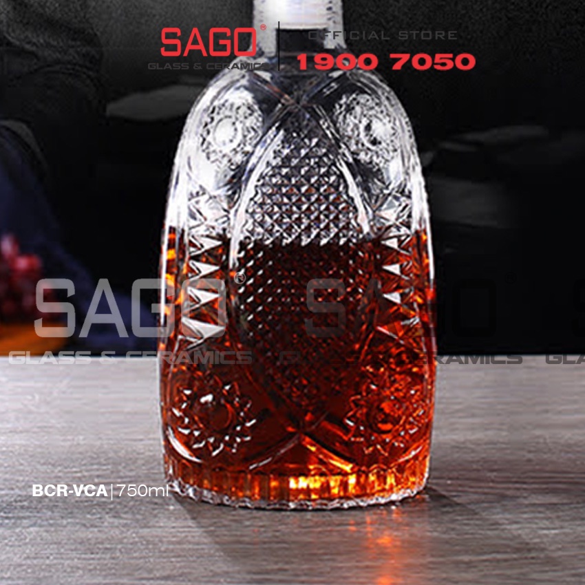 Bình Thủy Tinh Sang Trọng 750ml | BCR-VCA-750