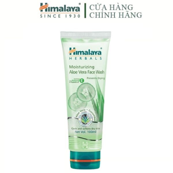 Sữa rửa mặt dưỡng ẩm và sáng mịn da Himalaya Moisturizing Aloe Vera Face Wash 100ml