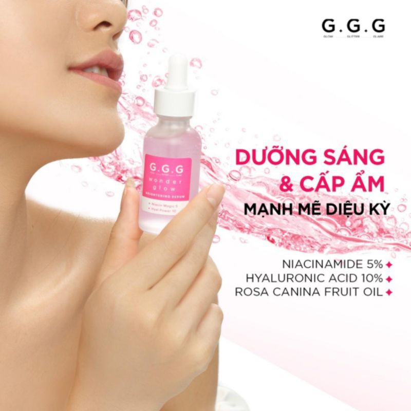 Serum GGG Dưỡng Sáng Da và Cấp Ẩm Wonder Glow Brightening Serum 30ml, Màu Hồng | BigBuy360 - bigbuy360.vn