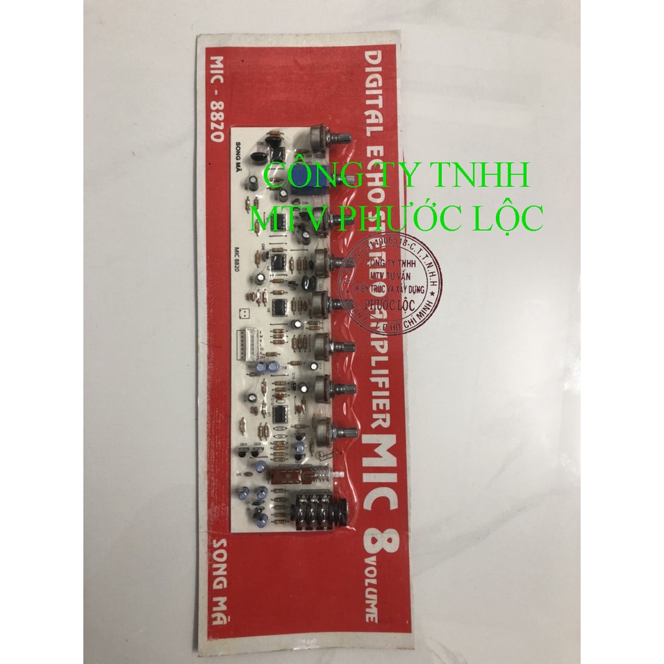 BO MẠCH AMPLY MIC 8 VOLUME CHỐNG HÚ MIC-8820- SONG MÃ
