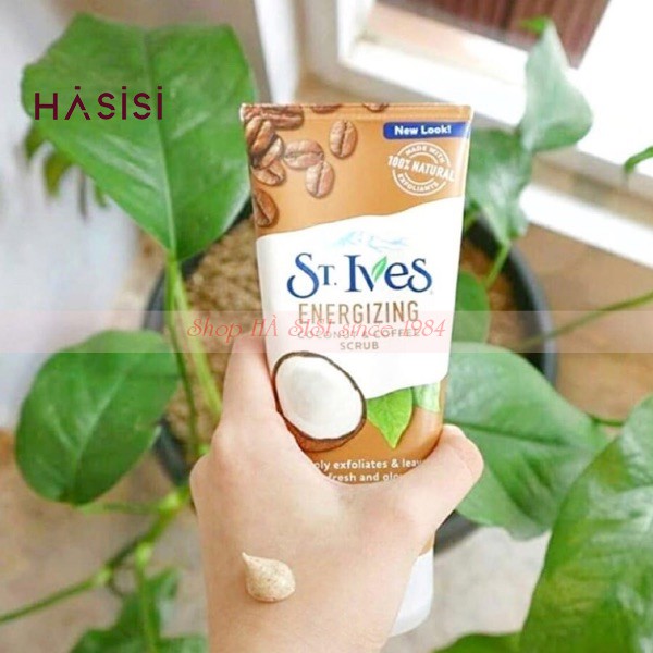 Sữa Rửa Mặt Tẩy Tế Bào Chết Chiết Xuất Dừa Cà Phê ST.IVES ENERGIZING COCONUT & COFFEE FACE SCRUB 170g