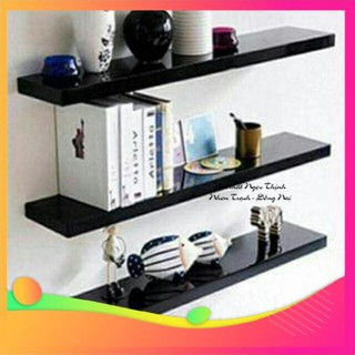 (Free Ship có hình thật) Kệ trang trí treo tường (sét 3 thanh ngang dài 40,50,60)