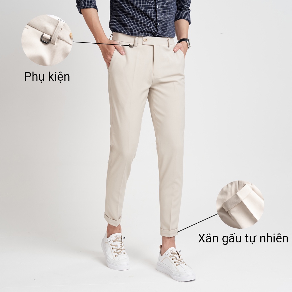 Quần Tây Âu Nam Cao Cấp Local Brand KRIK Dáng Hàn Quốc Côn Mềm Mịn Không Bai Xù Xắn Gấu QA1719