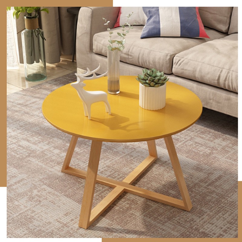 Bàn trà chân gỗ, bàn ngồi bệt dùng cho sofa và ngồi làm việc đường kính D60 và D40cm giá rẻ Hà Nội