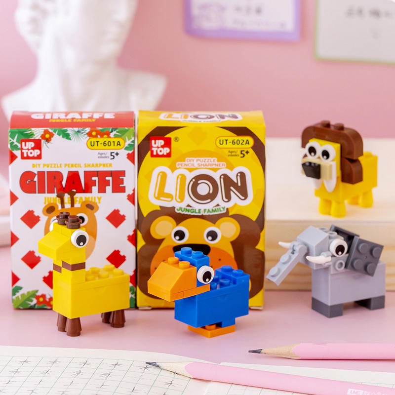 Gọt/Chuốt Bút Chì LEGO Hình Động Vật Dễ Thương - Đồ Dùng Văn Phòng Phẩm Kích Thích Trí Não Và Sự Sáng Tạo Của Bé