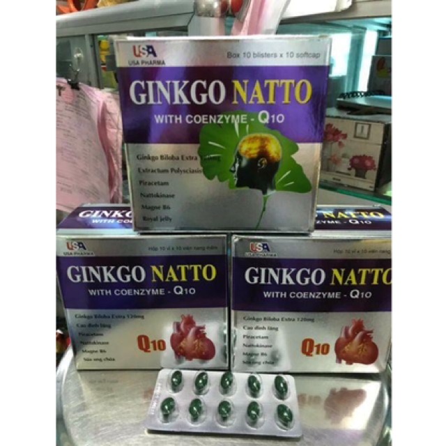 BỔ NÃO GINKGO NATTO WITH COENZYM Q10 HỘP 100 VIÊN | BigBuy360 - bigbuy360.vn