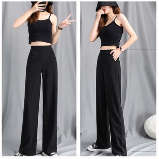 Quần Culottes cạp cao lưng thon dáng dài vải tuyết mưa mềm mại thời trang Hàn Quốc