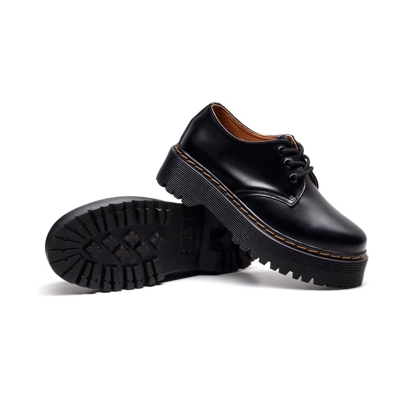 EVIE SHOES- Giày dr martens cổ thấp cao cấp- giày Oxford đế cao- uni boots
