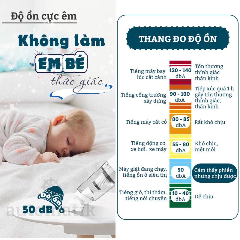 Máy Hút Bụi Cầm Tay Không Dây, Oto Xe Hơi, Gia Đình, Bàn Phím, Sofa, Nhà Cửa M08 - Automatik