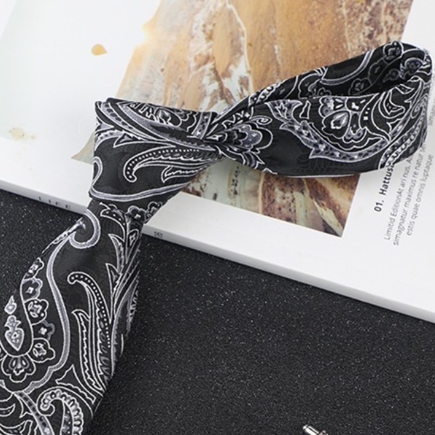 Cravat Nam cỡ trung 7cm cao cấp nhiều mẫu lựa chọn, cà vạt chú rể, Cavat dự tiệc, Calavat công sở CV-7128