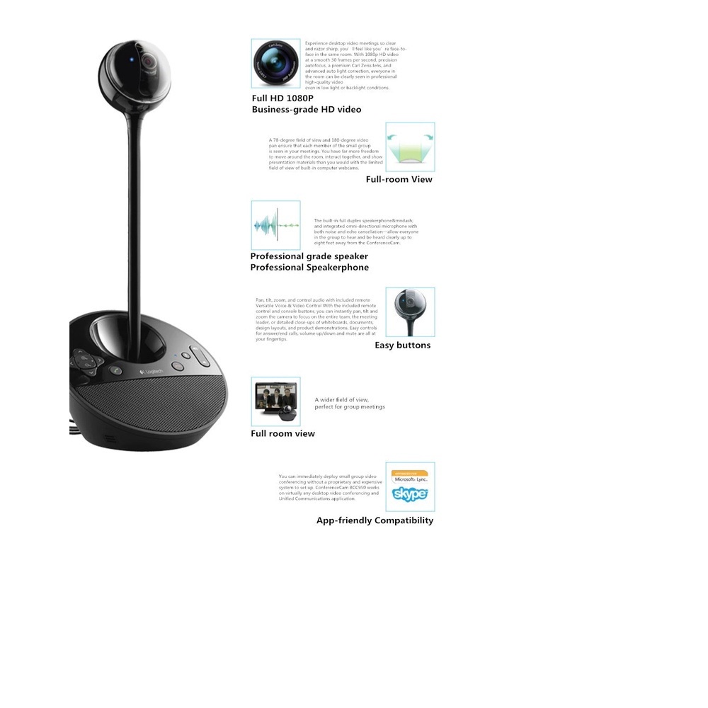 Webcam Logitech BCC950 - cao cấp - Hàng Chính Hãng
