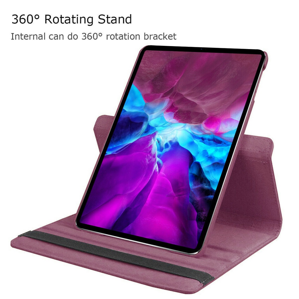 Ốp Máy Tính Bảng Da Có Đế Xoay 360 Độ Cho iPad Pro 12.9inch 2021 2020 2018 2017 2015 Pro M1 11 inch Air5 10.9