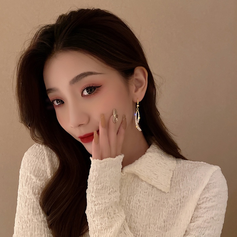 Bông Tai Mạ Bạc 925 Hình Đuôi Cá Phong Cách Hàn Quốc Thời Trang 2022