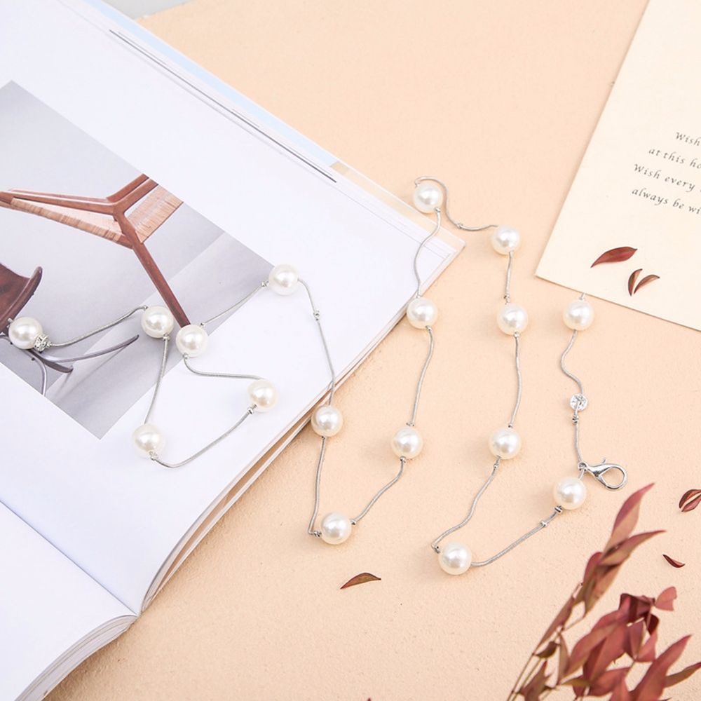 Thắt Lưng Nhựa Acrylic Khóa Kim Loại Đính Ngọc Trai Giả Nhiều Màu Tùy Chỉnh Thời Trang Hàn Quốc Cho Nữ