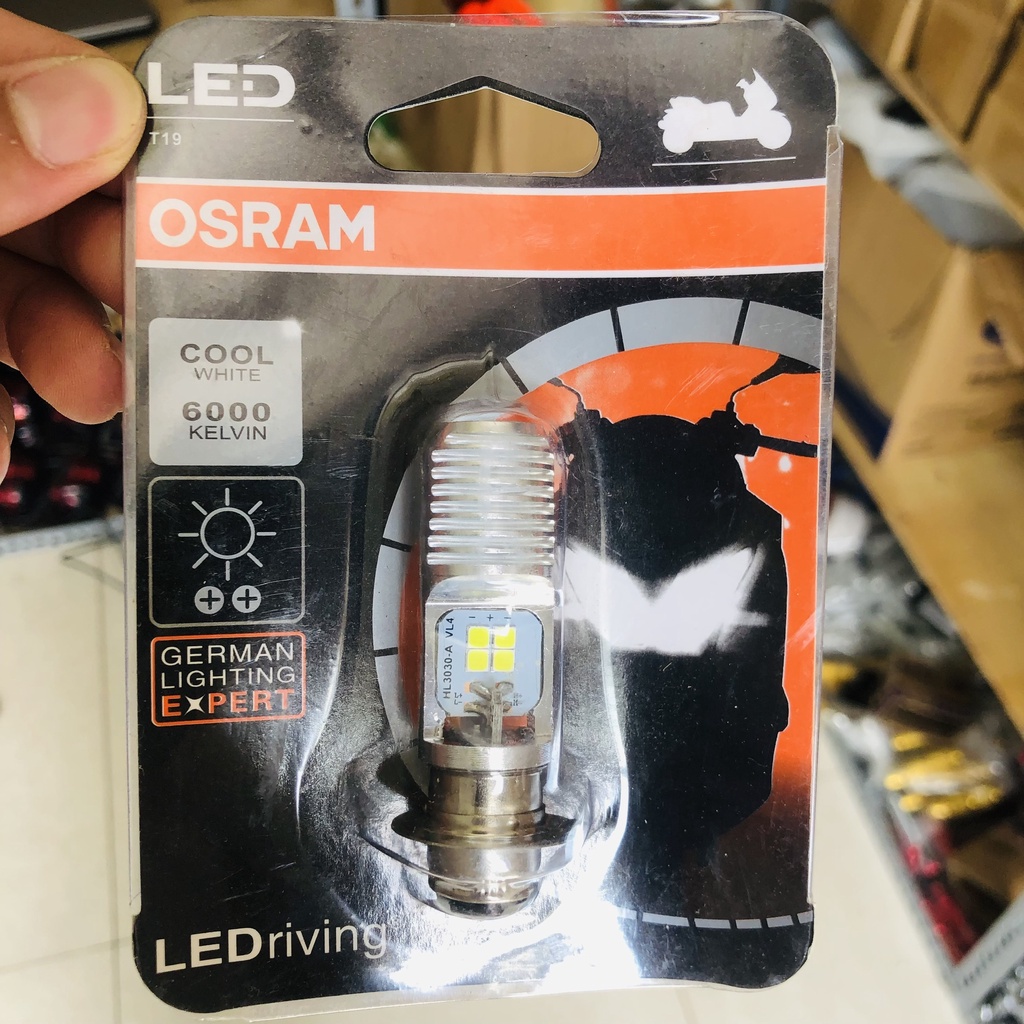 / Đèn Xe Máy/ Đèn Pha OSRAM H4 Led 3 Cob 6000K Cho Ánh Sáng Trắng 2000Lm 18W, tuổi thọ dài, tiết kiệm năng
