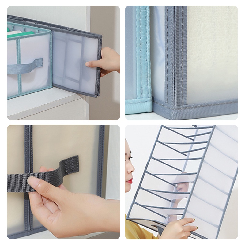 Hộp Đựng Quần Áo Gấp Gọn Chia Ngăn  Hộp Đựng Đồ Lót Vớ Tất Tiện Dụng Có In Họa Tiết Sắc Nét Dễ Vệ Sinh