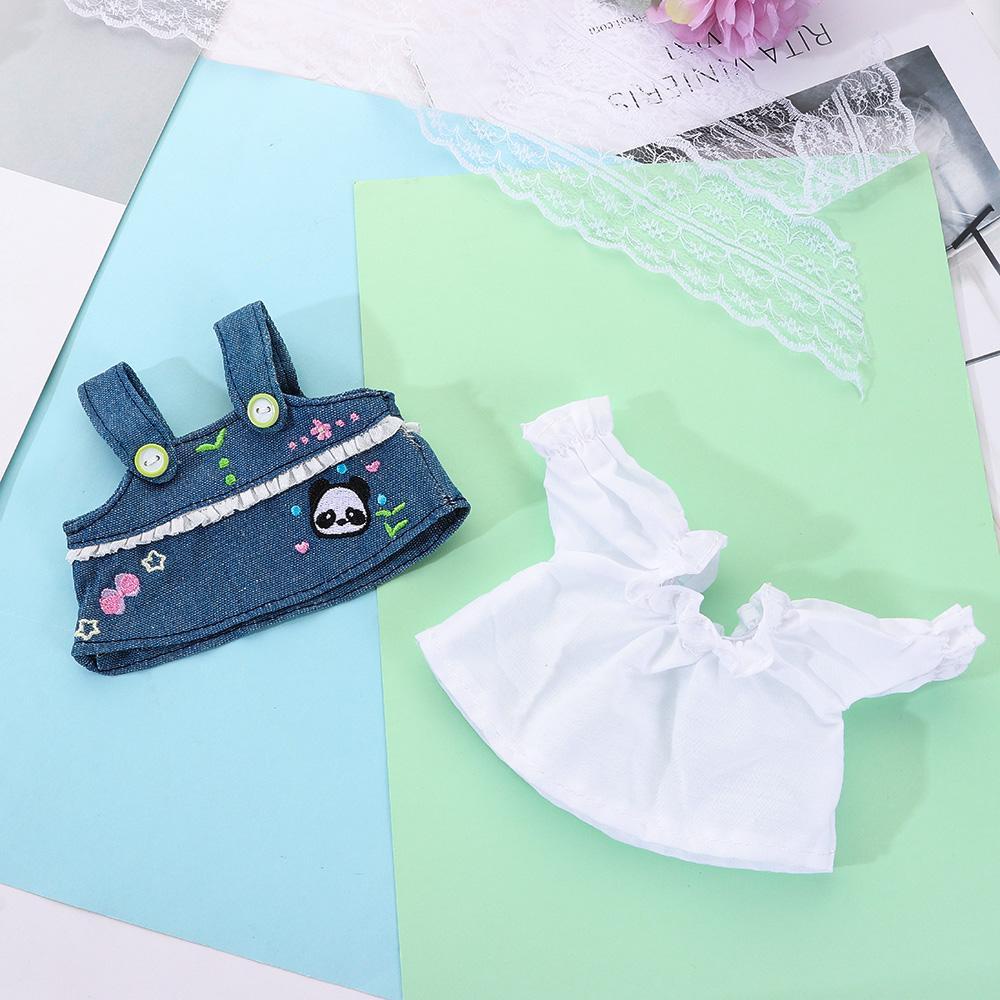 Đầm Yếm Denim Cho Búp Bê 20CM DIY Xinh Xắn
