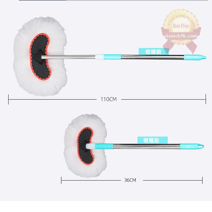 Chổi lau xe cán dài rửa xe hơi ô tô lông tơ mềm – co rút thu gọn tiện lợi cây lau nhà