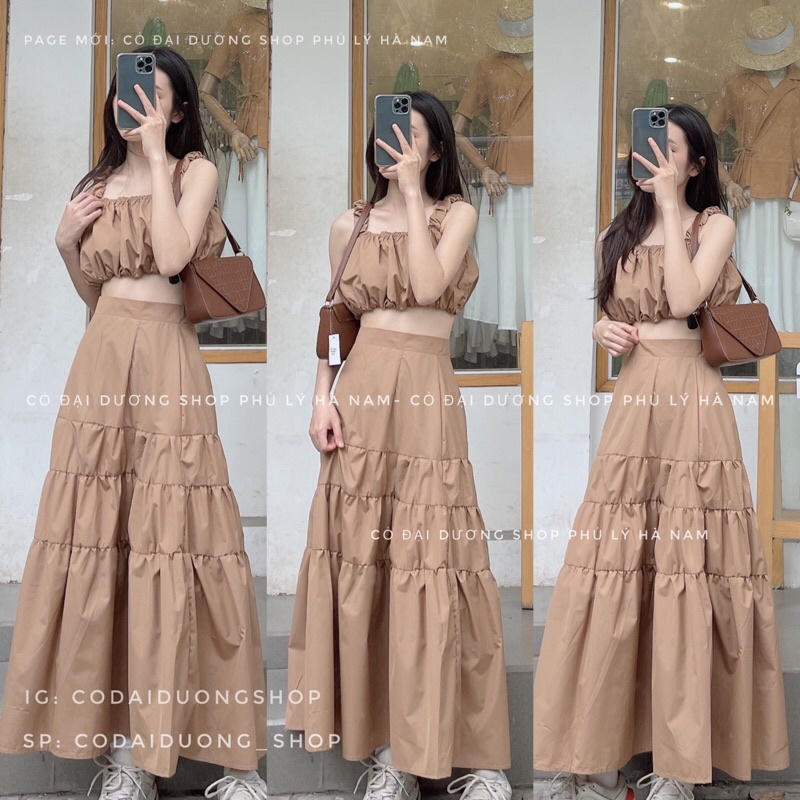 set áo dây kèm cv tầng