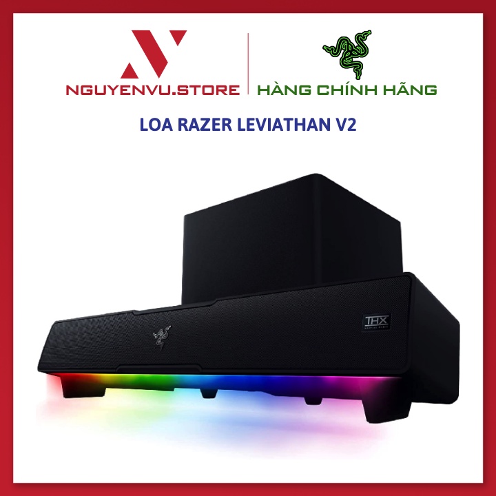 Loa Razer Leviathan V2 Bluetooth Gaming Speaker - Loa SoundBar Kết nối Bluetooth / USB - Hàng chính hãng