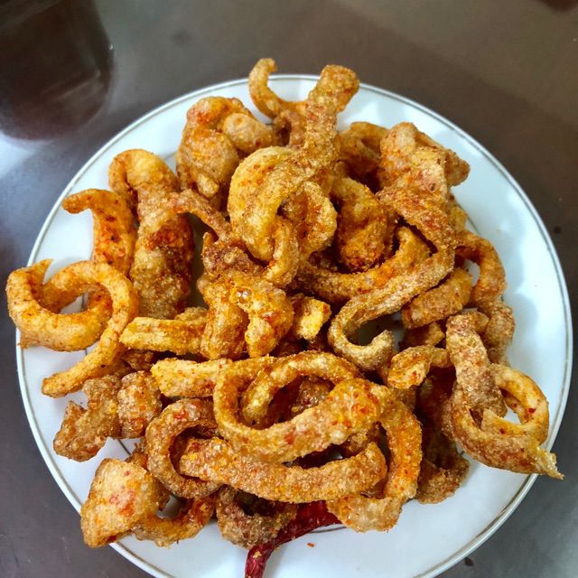 Hủ 120gr da heo sấy muối ớt (không chiên) siêu ngon
