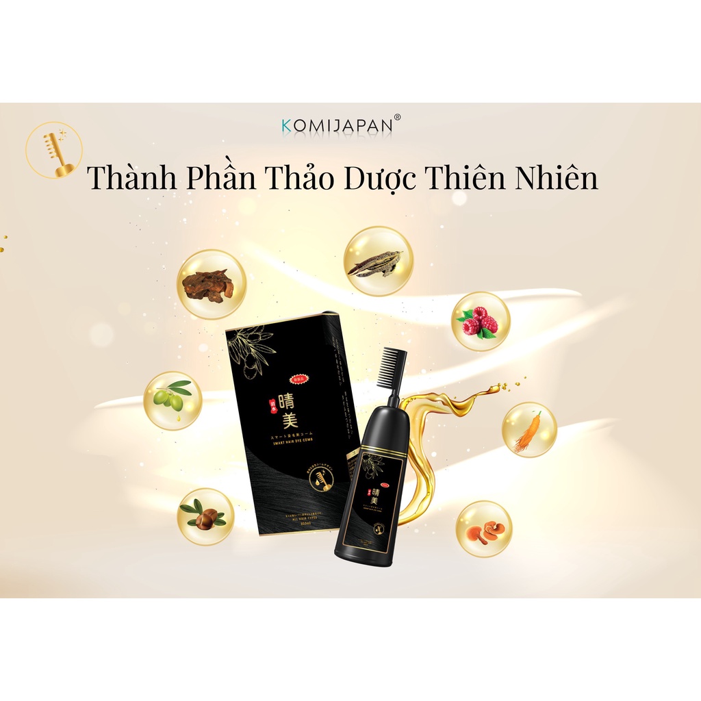 Lược Nhuộm Phủ Bạc Thảo Dược Komi Argan 350ml Nhật Bản