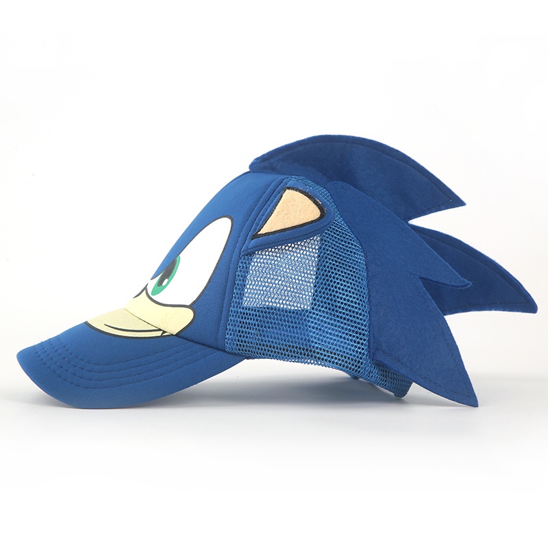 Mũ Lưỡi Trai Phối Lưới In Hoạt Hình Nhím Sonic Dễ Thương Cho Bé