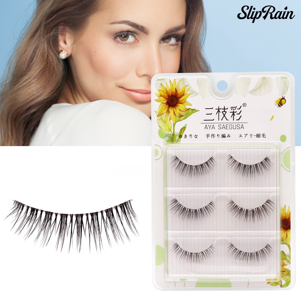 Set 3 cặp lông mi giả sợi mềm tự nhiên dành cho nữ | BigBuy360 - bigbuy360.vn